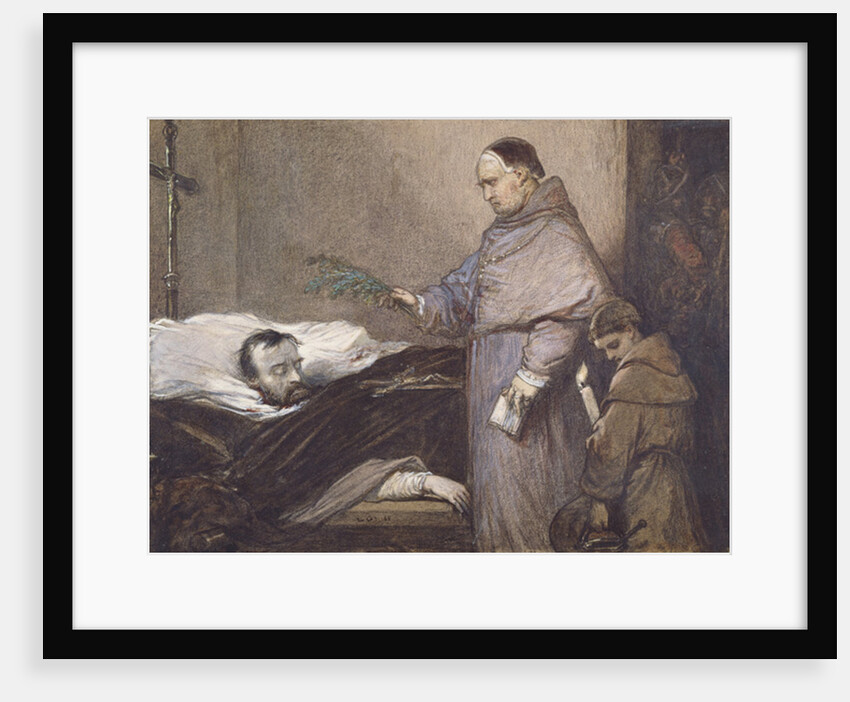 Martin Rithone blessing the body of the Count of Egmont by Louis Gallait