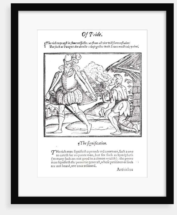 A Rich Man Spurns a Ragged Beggar by English School