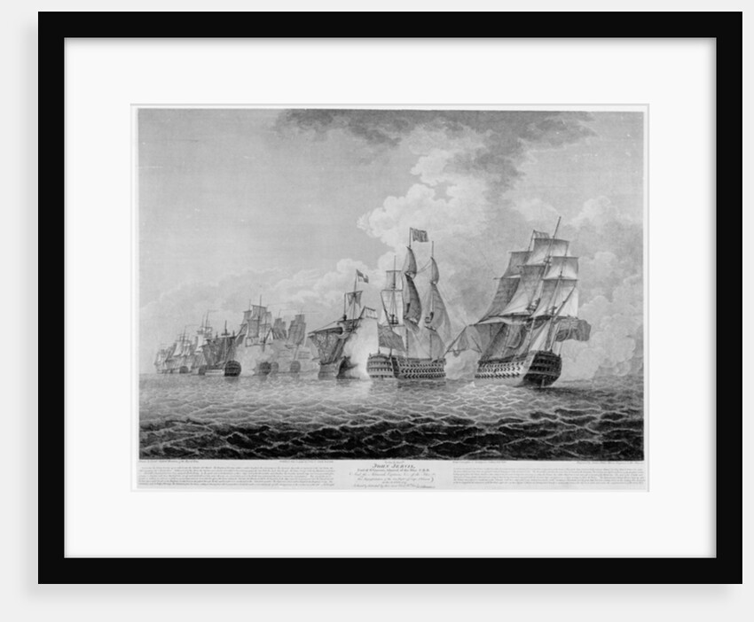H.M.S. Victory bearing up in order to rake the 'Salvador del Munde', sea fight off Cape St. Vincent in 1797 by Jahleel Brenton