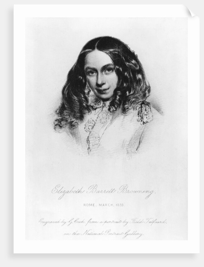 Portrait of Elizabeth Barrett Browning in 1859 by Field Talfourd