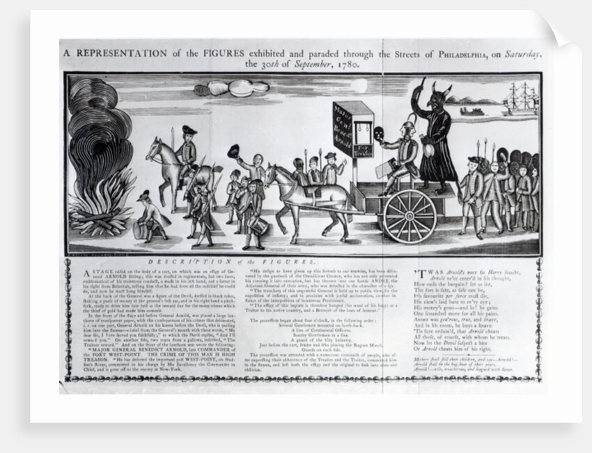 Representation of the figures exhibited and paraded through the streets of Philadelphia on Saturday 30th September 1780 by American School