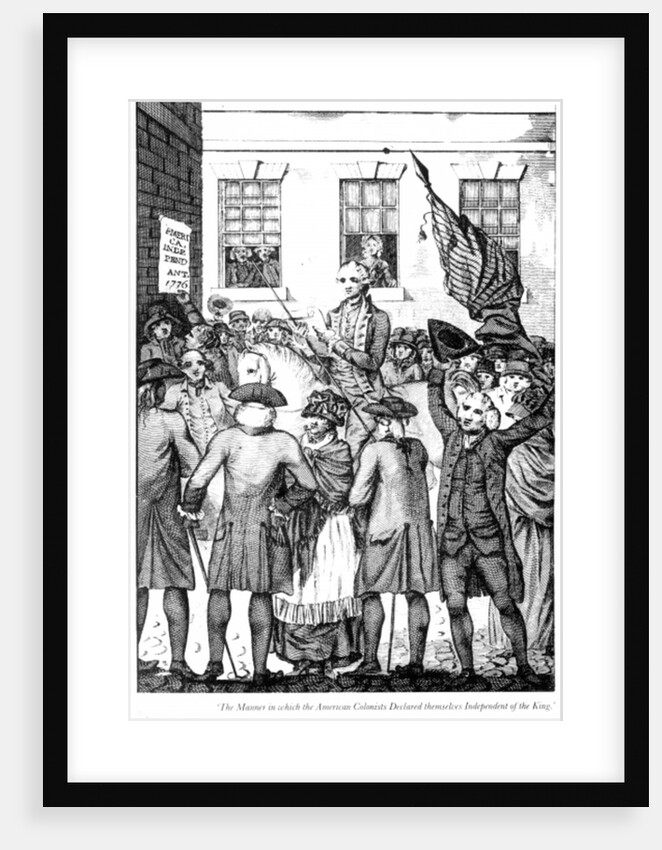 The Manner in which the American Colonists Declared Themselves Independent of the King, 1776 by American School