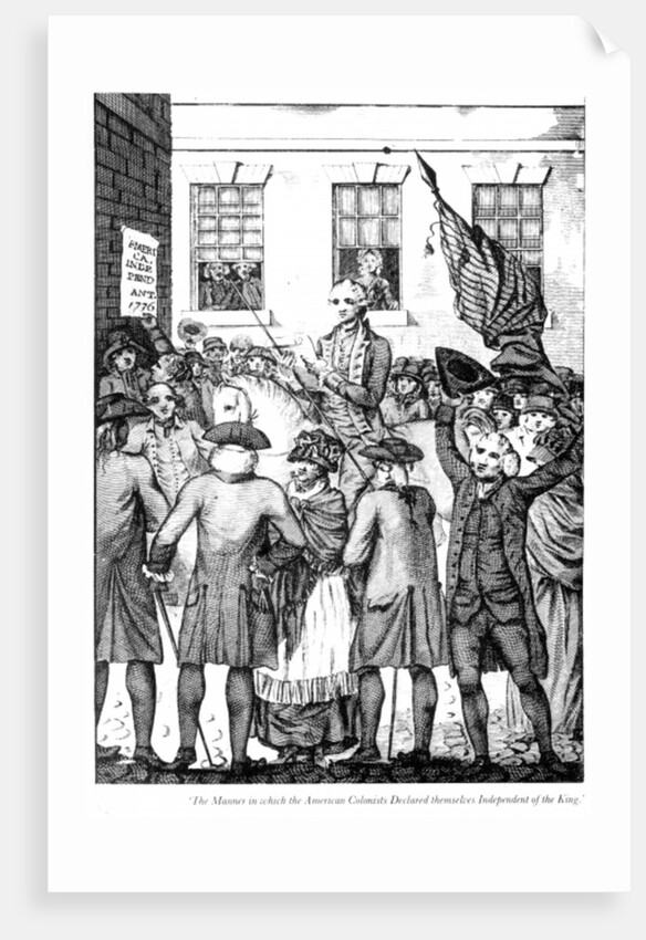 The Manner in which the American Colonists Declared Themselves Independent of the King, 1776 by American School