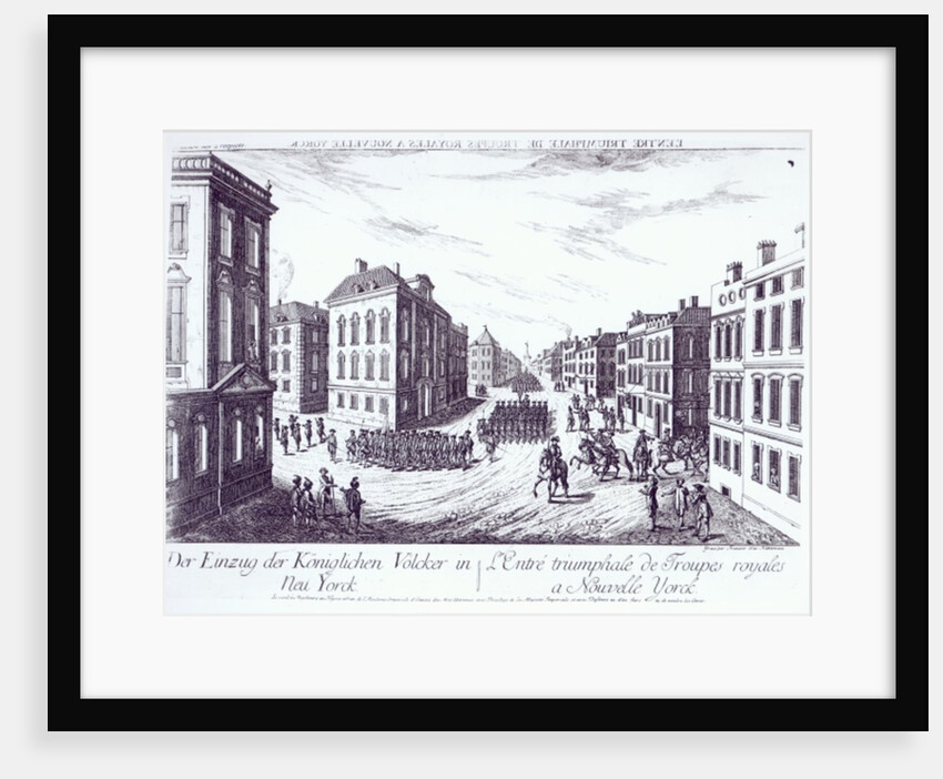 The Triumphant Entry of the Royal Troops into New York, 1776 by German School