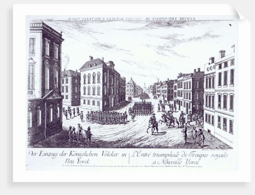 The Triumphant Entry of the Royal Troops into New York, 1776 by German School