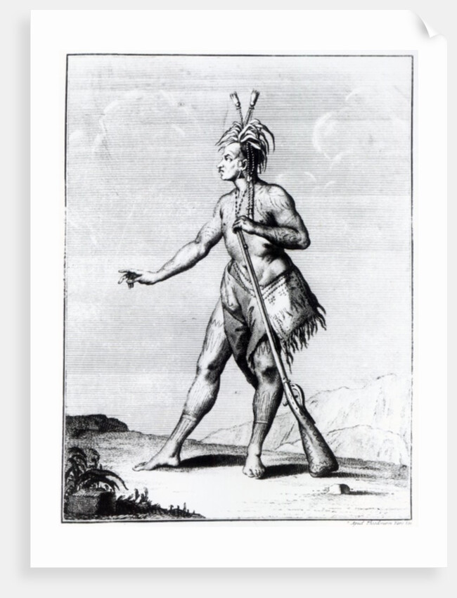 Iroquois Man, inhabitant of Canada by Teodoro Viero