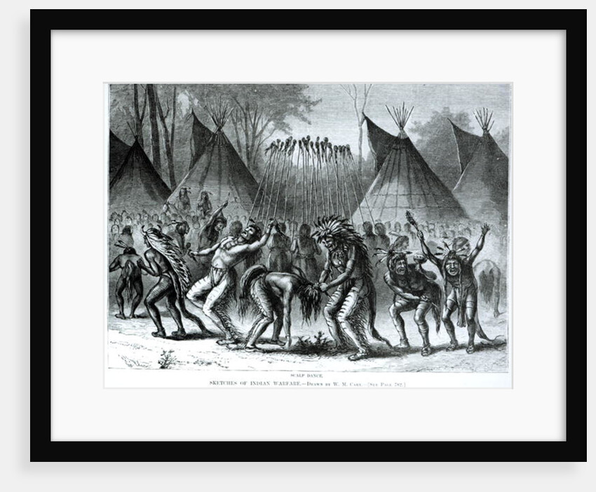 Scalp Dance from 'Sketches of Indian Warfare' by William de la Montagne Cary