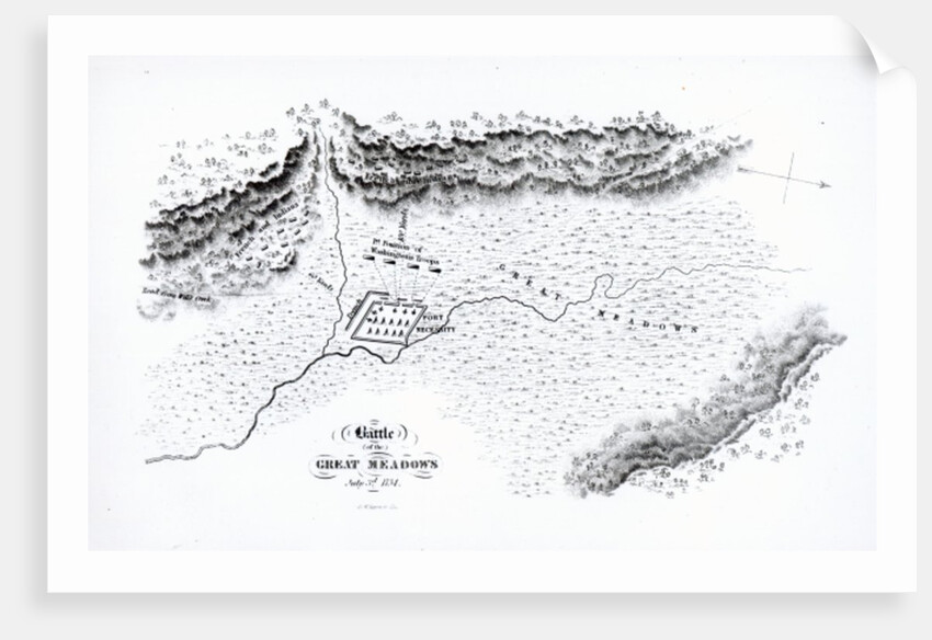 Battle of the Great Meadows, July 3rd 1754 by American School