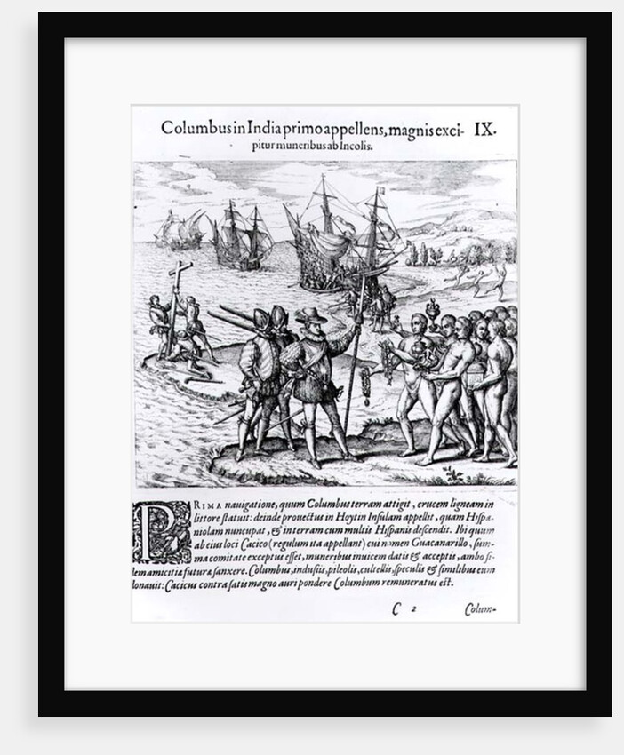 Columbus in What Was First Called India, Welcomed by the Indians with Gifts by English School