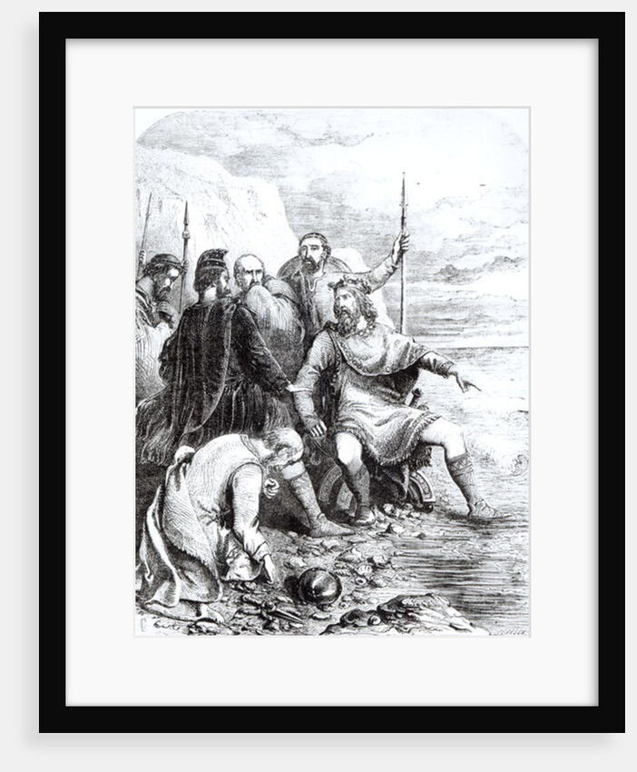 Canute Reproving the Flattery of his Courtiers by English School