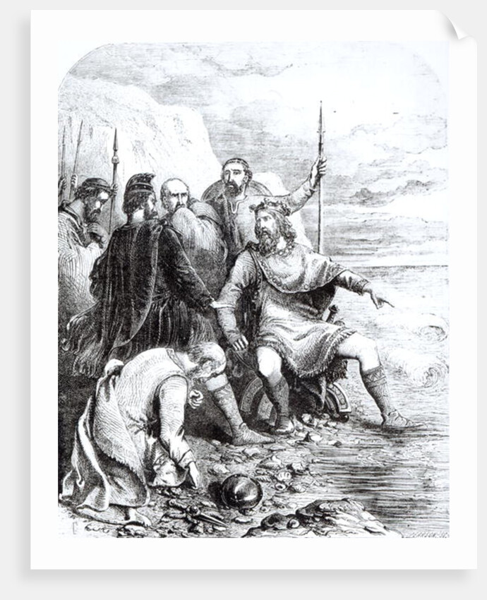 Canute Reproving the Flattery of his Courtiers by English School