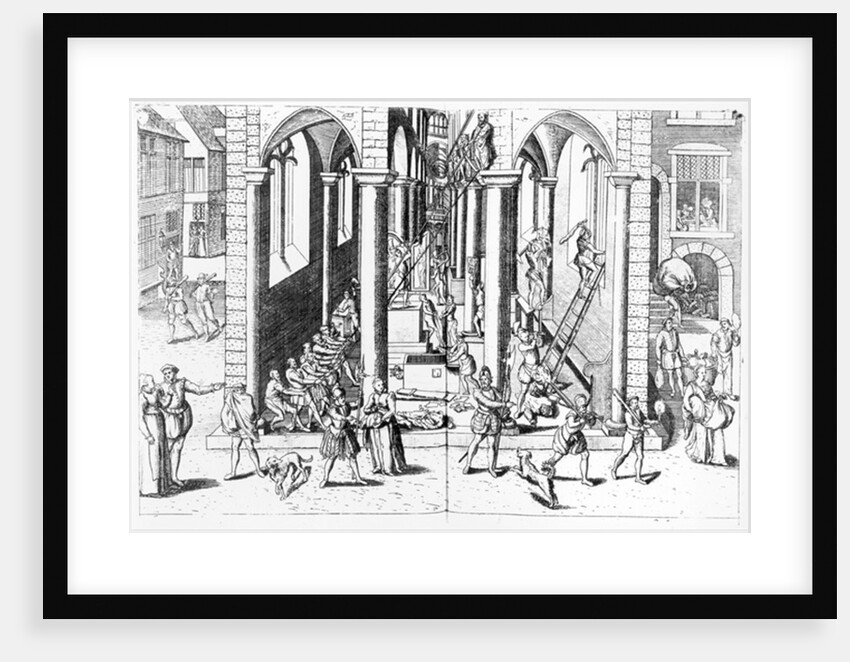 Calvinists destroying statues in the Catholic Churches, 1566 by Flemish School