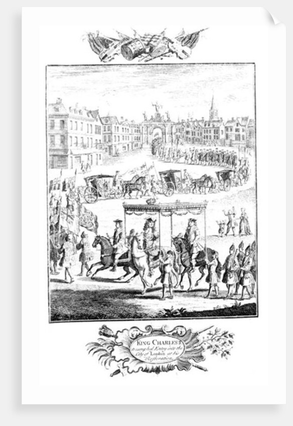 King Charles II: Triumphal Entry into the City of London at his Restoration, May 1660 by English School