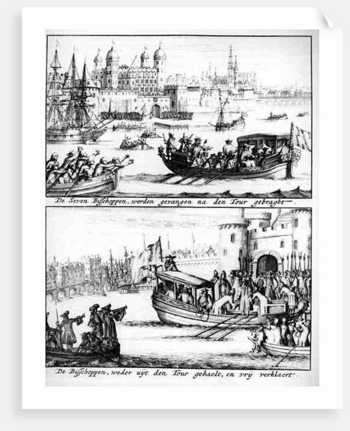 Seven Bishops Go to the Tower, 1688 by English School