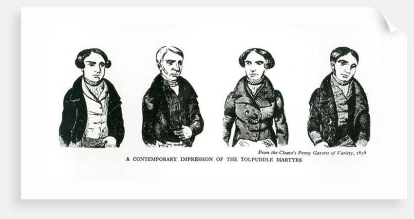 A Contemporary Impression of the Tolpuddle Martyrs by English School