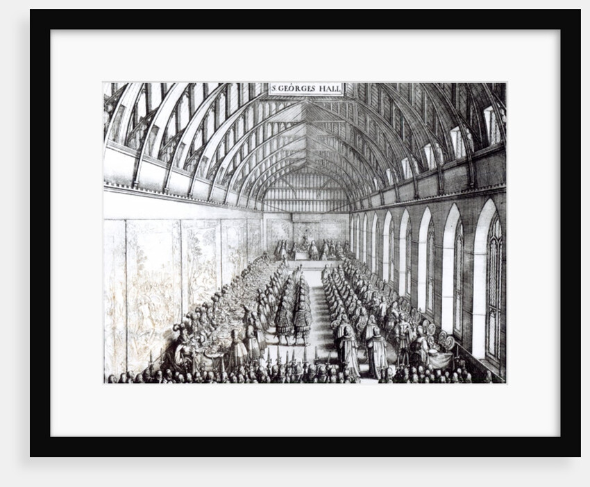 Banquet of Charles II in St. George's Hall, Windsor Castle by English School