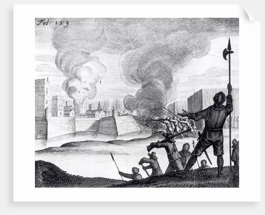 Oliver Cromwell Besieges the Drogheda in 1649-50 by English School