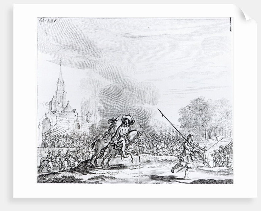 Retreat from the Battle of Worcester, 3rd September 1651 by English School