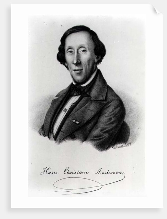 Portrait of Hans Christian Andersen by Johan Frederick Moller