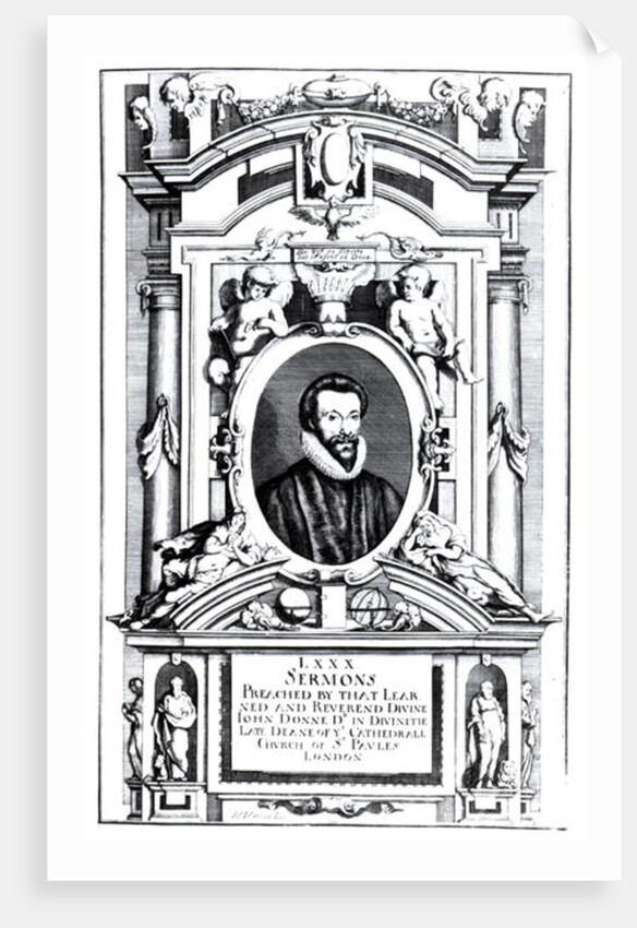 Frontispiece to 'Eighty Sermons Preached by that Learned and Reverend Divine, John Donne', pub. 1640 by Mattaus the Younger Merian
