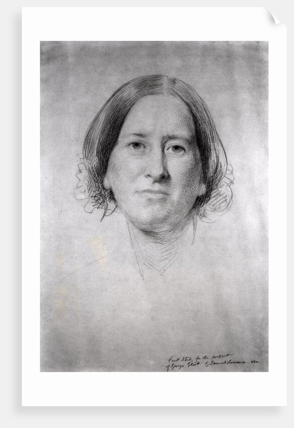 First Study for the Portrait of George Eliot 1860 by Samuel Laurence