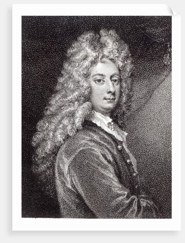 William Congreve engraved by P.W.Tomkins by Sir Godfrey Kneller