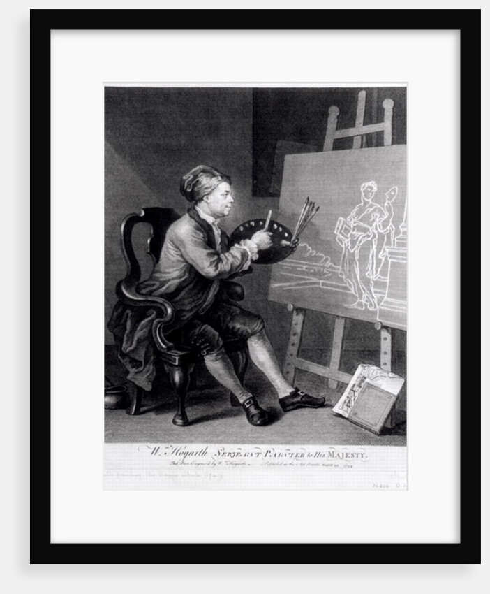 Self Portrait Painting the Comic Muse by William Hogarth
