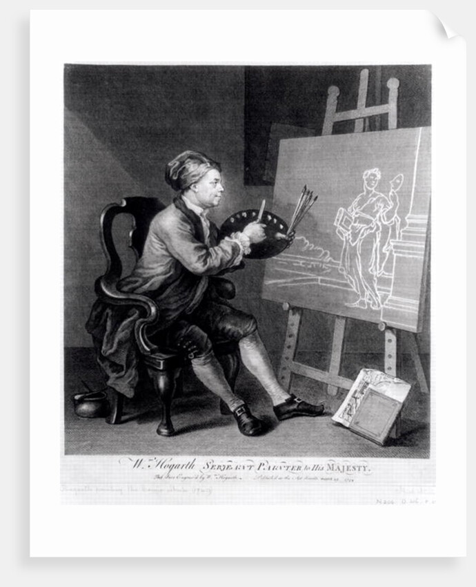 Self Portrait Painting the Comic Muse by William Hogarth