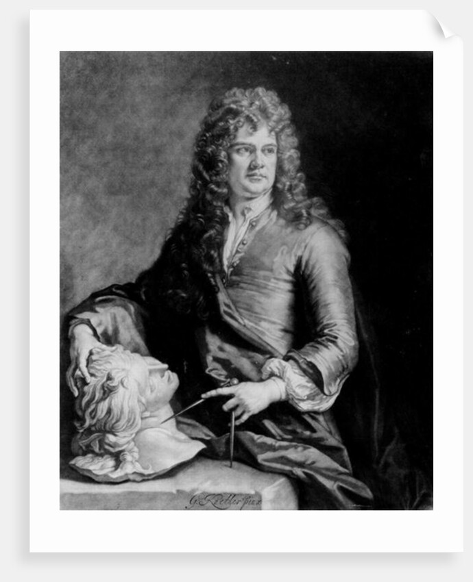 Grinling Gibbons by Godfrey (after) Kneller