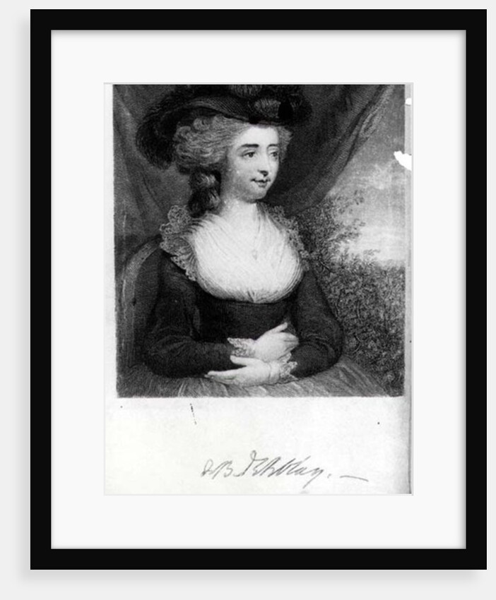 Portrait of Fanny Burney pub. by Henry Colburn, London, 1842 by English School
