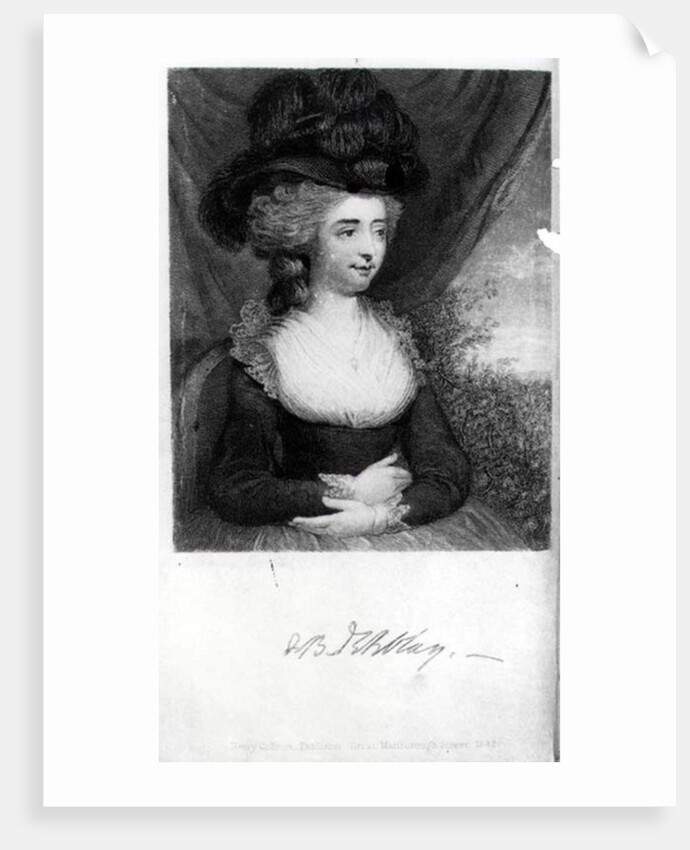 Portrait of Fanny Burney pub. by Henry Colburn, London, 1842 by English School