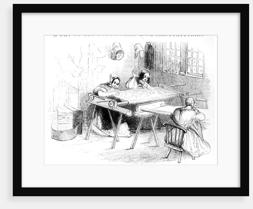 A Day at the Nottingham Lace Manufacturers by English School