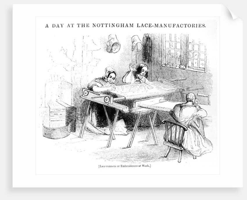 A Day at the Nottingham Lace Manufacturers by English School