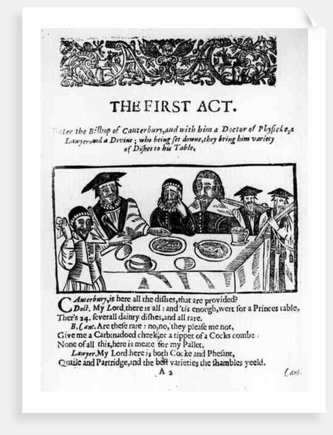 The First Act, a satirical play against William Prynne by English School