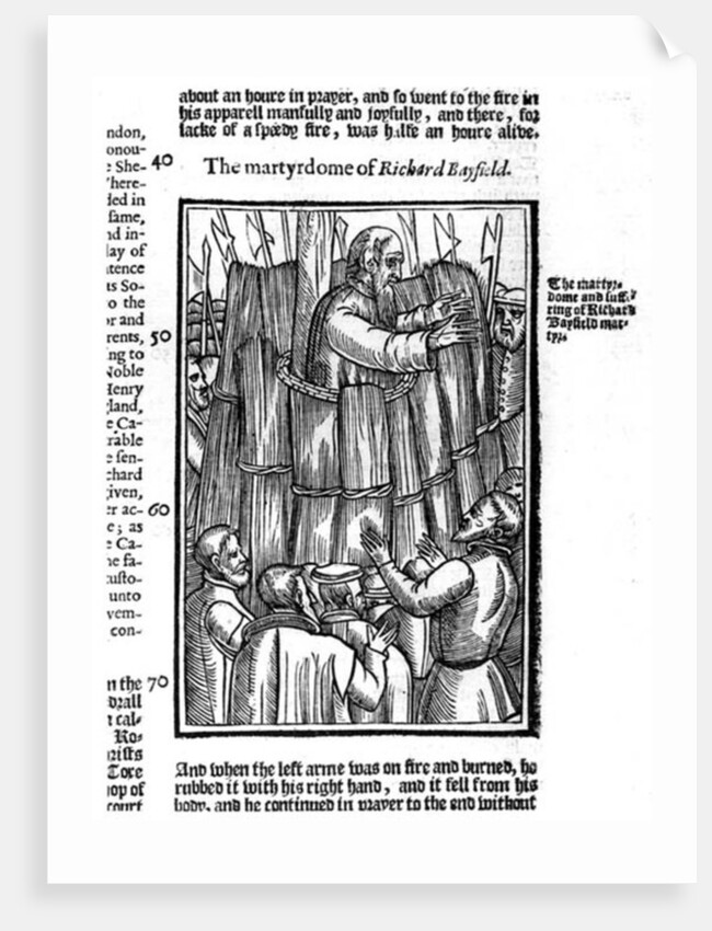 The Martyrdom of Richard Bayfield from 'Acts and Monuments' by John Foxe 1563 by English School
