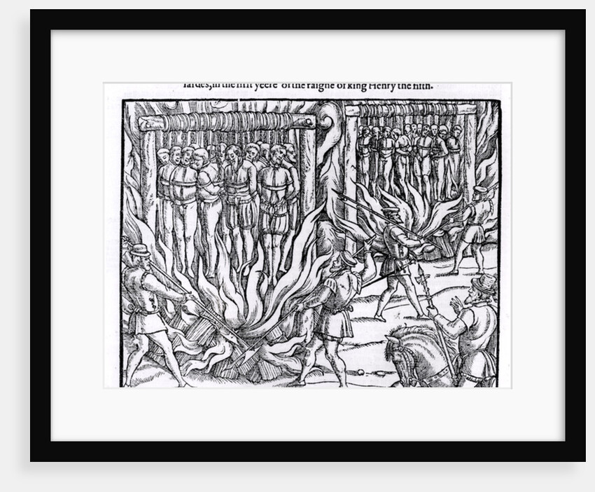The Picture of the Hanging and Burning of Diverse Persons Counted for Lollards, in the First Year of the Reign of King Henry V by English School