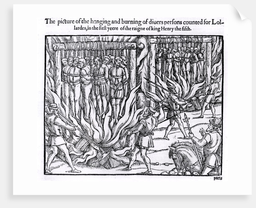 The Picture of the Hanging and Burning of Diverse Persons Counted for Lollards, in the First Year of the Reign of King Henry V by English School