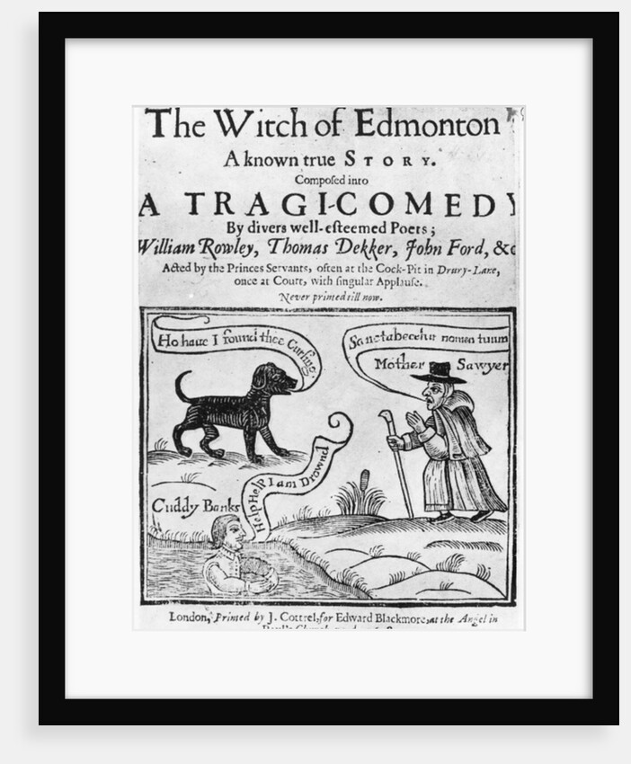 Frontispiece to 'The Witch of Edmonton, a Known True Story', 1658 by English School