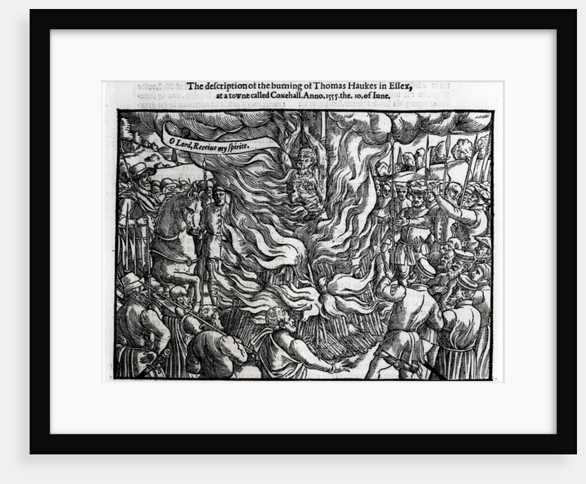The Burning of Thomas Haukes, 10 June 1555 by English School