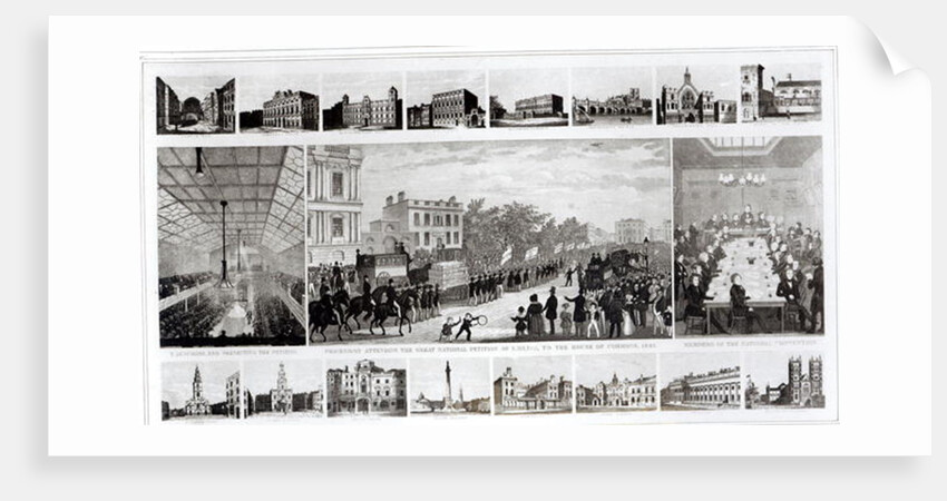 Scenes Associated with the Presentation of the Petition to Parliament by Thomas Duncombe in 1842 by English School