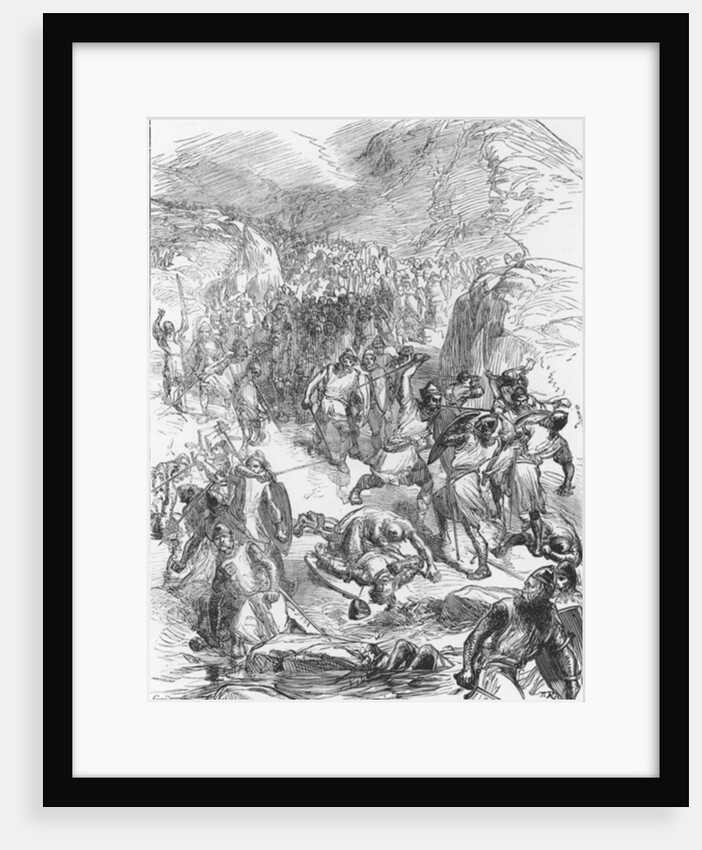 The Defeat of the English by the Welsh at Berwin by English School