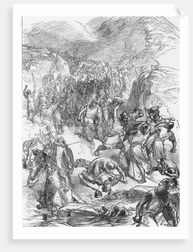 The Defeat of the English by the Welsh at Berwin by English School
