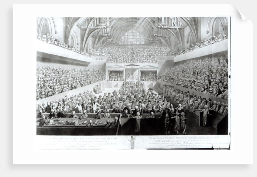 The Trial of Warren Hastings before the Court of Peers in Westminster Hall in 1788, 1789 by Francis Jukes