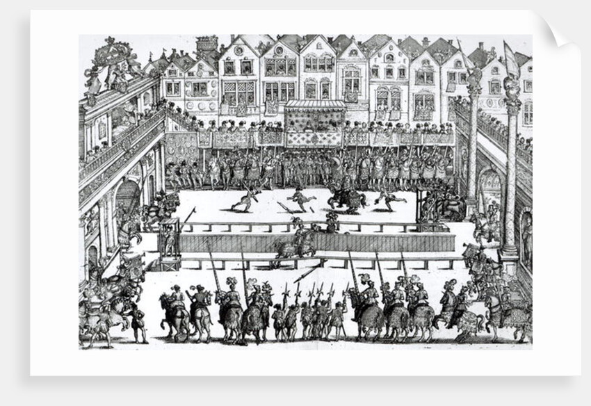 A Jousting Scene by English School