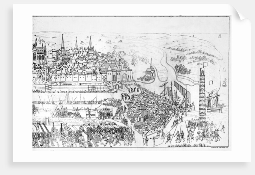 The Siege of Boulogne by King Henry VIII in 1544 by Samuel Hieronymous Grimm