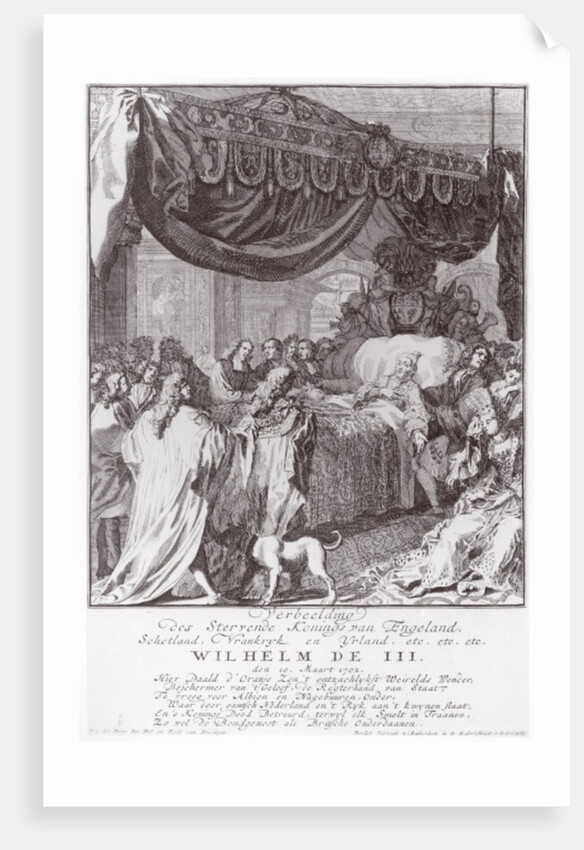 William III on his deathbed by Pieter van den Berge