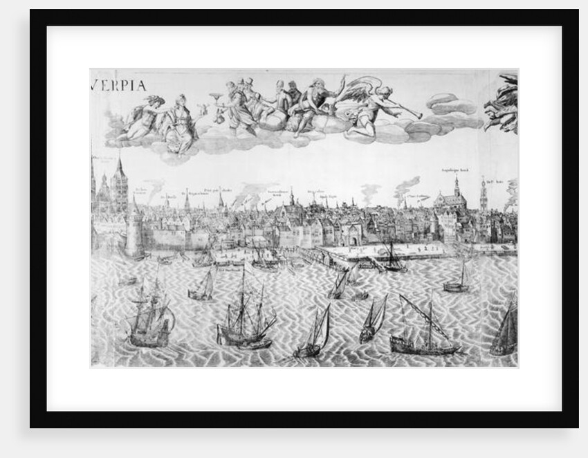 Town Plan of Antwerp, 1549 by Dutch School