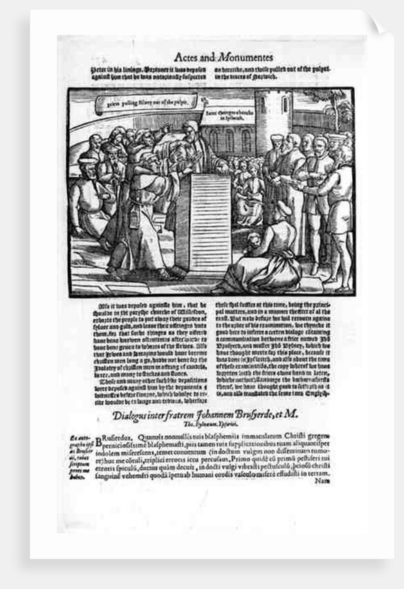 Thomas Bilney is Dragged from the Pulpit by English School