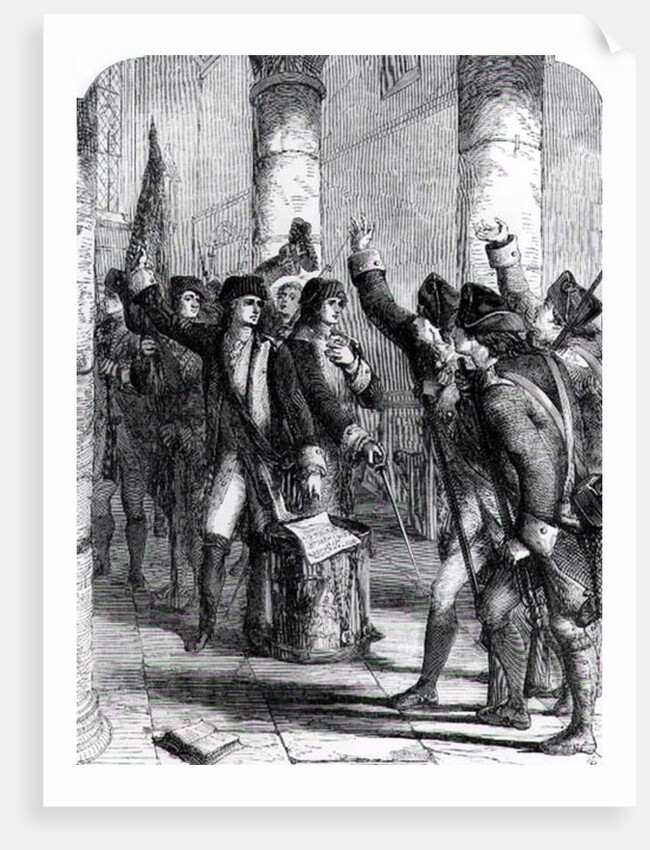 A Meeting of the Irish Volunteers in the Church of Dungannon, in 1784 by English School