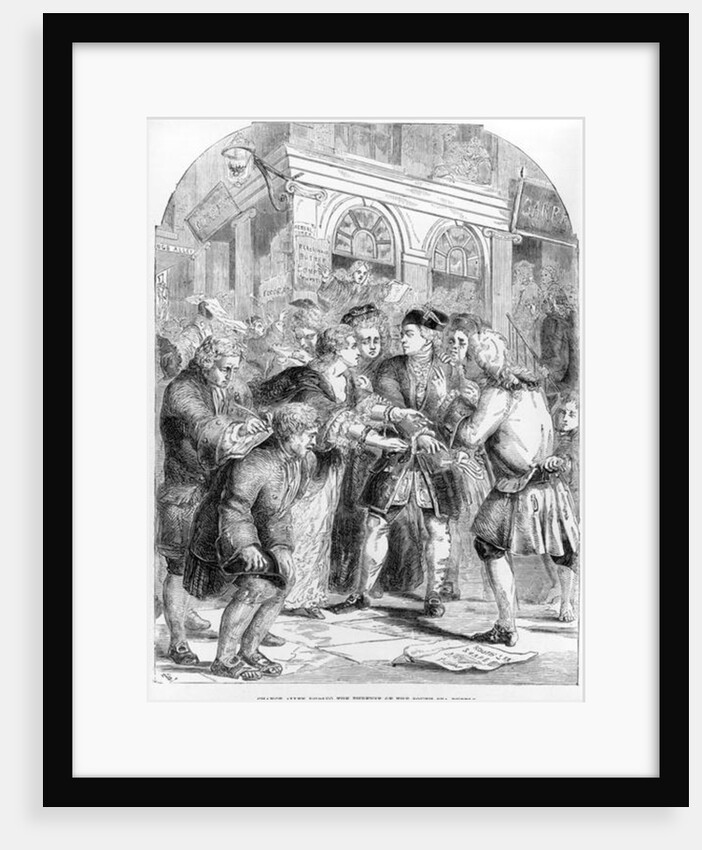 Change Alley during the phrenzy of the South Sea Bubble by English School
